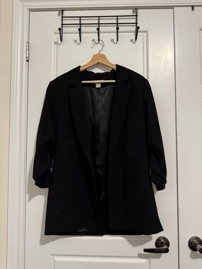 H&M Black Open-Front Women's Blazer